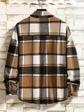 Fashionable And Simple Men's Long Sleeve Casual Lapel Simple Plaid Shirt, Trendy And Versatile, Suitable For Dates, For Social Occasions And Appointments, For Summer Spring Fall streatozone