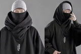 Autumn Embroidery Turtleneck Men's Hooded Sweatshirt Japanese Ninja Oversized Hoodies Hip Hop Fleece Pocket Streetwear Y2K Hoody streatozone