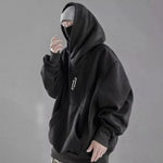 Autumn Embroidery Turtleneck Men's Hooded Sweatshirt Japanese Ninja Oversized Hoodies Hip Hop Fleece Pocket Streetwear Y2K Hoody streatozone