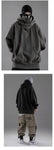 Autumn Embroidery Turtleneck Men's Hooded Sweatshirt Japanese Ninja Oversized Hoodies Hip Hop Fleece Pocket Streetwear Y2K Hoody streatozone