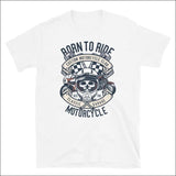 Born to ride motorcycle T-shirt Unisexe à Manches Courtes streatozone