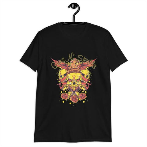 T-shirt Unisexe à Manches Courtes guns and skull streatozone