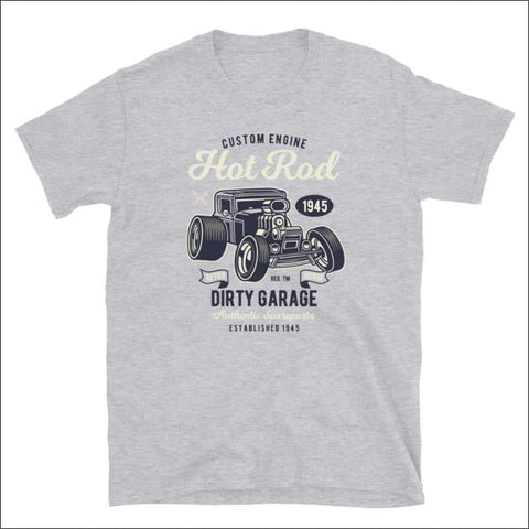 T-shirt Unisexe Hot rod dirty garage à Manches Courtes streatozone